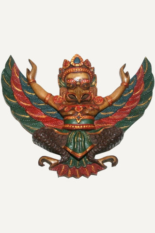 Traditional Garuda Color Painted Wall Hanging ~ Fair Trade Nepal - Agan Traders, Garuda