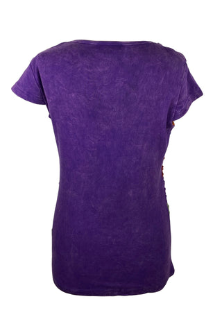 Khaste Knit Cotton Patchwork Razor-Cut Blouse