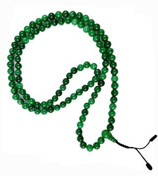 Agan Traders Original Tibetan Buddhist 108 Beads Prayer Meditation Mala - Agan Traders, Green Jade