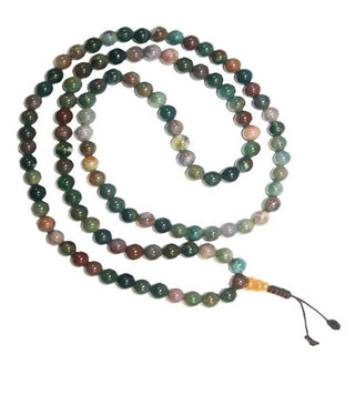 Agan Traders Original Tibetan Buddhist 108 Beads Prayer Meditation Mala - Agan Traders, Multi Agate
