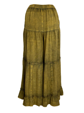 203 P Rayon Viscose Palazzo Belly Bottom Pant Trouser - Agan Traders, Olive