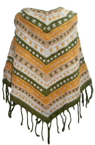 PN 200 Himalayan Thick Sheep Wool Hand Knitted Poncho - Agan Traders, PN 200 13