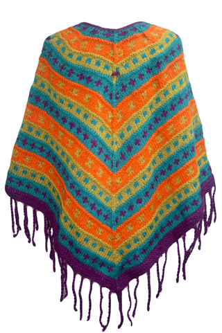 PN 200 Himalayan Thick Sheep Wool Hand Knitted Poncho - Agan Traders, PN 200 9