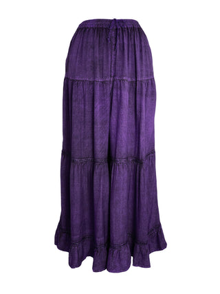 203 P Rayon Viscose Palazzo Belly Bottom Pant Trouser - Agan Traders, Purple