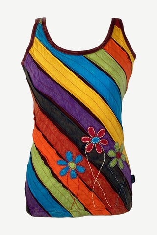 Rolwaling Rib Cotton Patchwork Cami