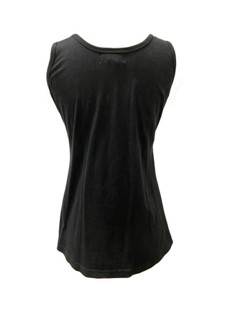  122 RB Knit Stonewashed Sleeveless Embroidered Printed Blouse - Agan Traders, Multi