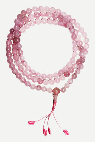 Kapilvastu Rose Quartz Mala Necklace