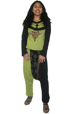 Pisang Junior Hippie Knit Cotton Harem Pants