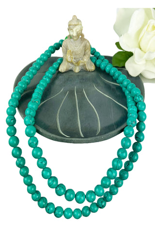 Agan Traders Original Tibetan Buddhist 108 Beads Prayer Meditation Mala - Agan Traders, Turquoise