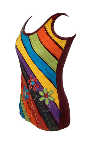 Rolwaling Rib Cotton Patchwork Cami