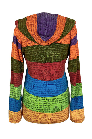 Nepal Buddhist Script Patch Work Bohemian Jacket - Agan Traders, Multi